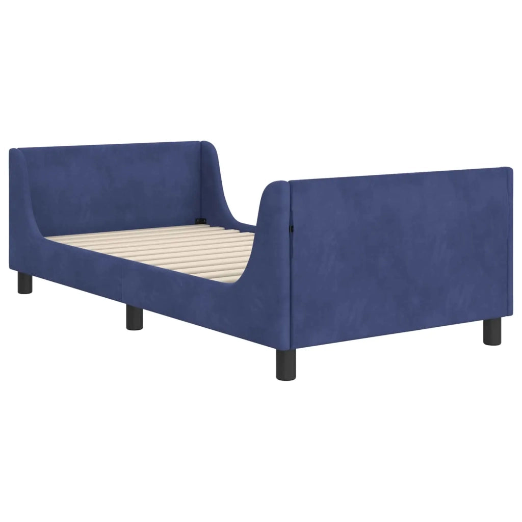Struttura letto bambini con testata Blu Polizia 90 x 190 cm 42010883