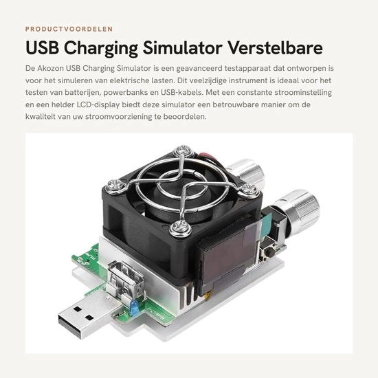Simulatore di Ricarica USB - Caricatore Elettronico Adattabile per Test di Batterie e Cavi - 35W - Adatto per Diverse Tipologie di Batterie - Ideale per Laboratorio e Ricerca
