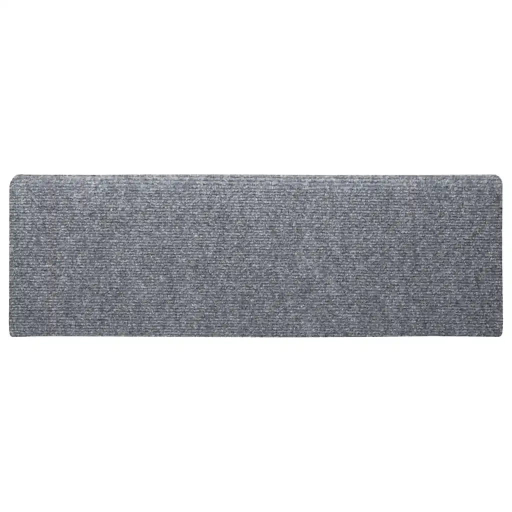 Tappetini per scale autoadesivi 30 pz 65x21x4 cm Grigio chiaro bordo rettangolare 3365694
