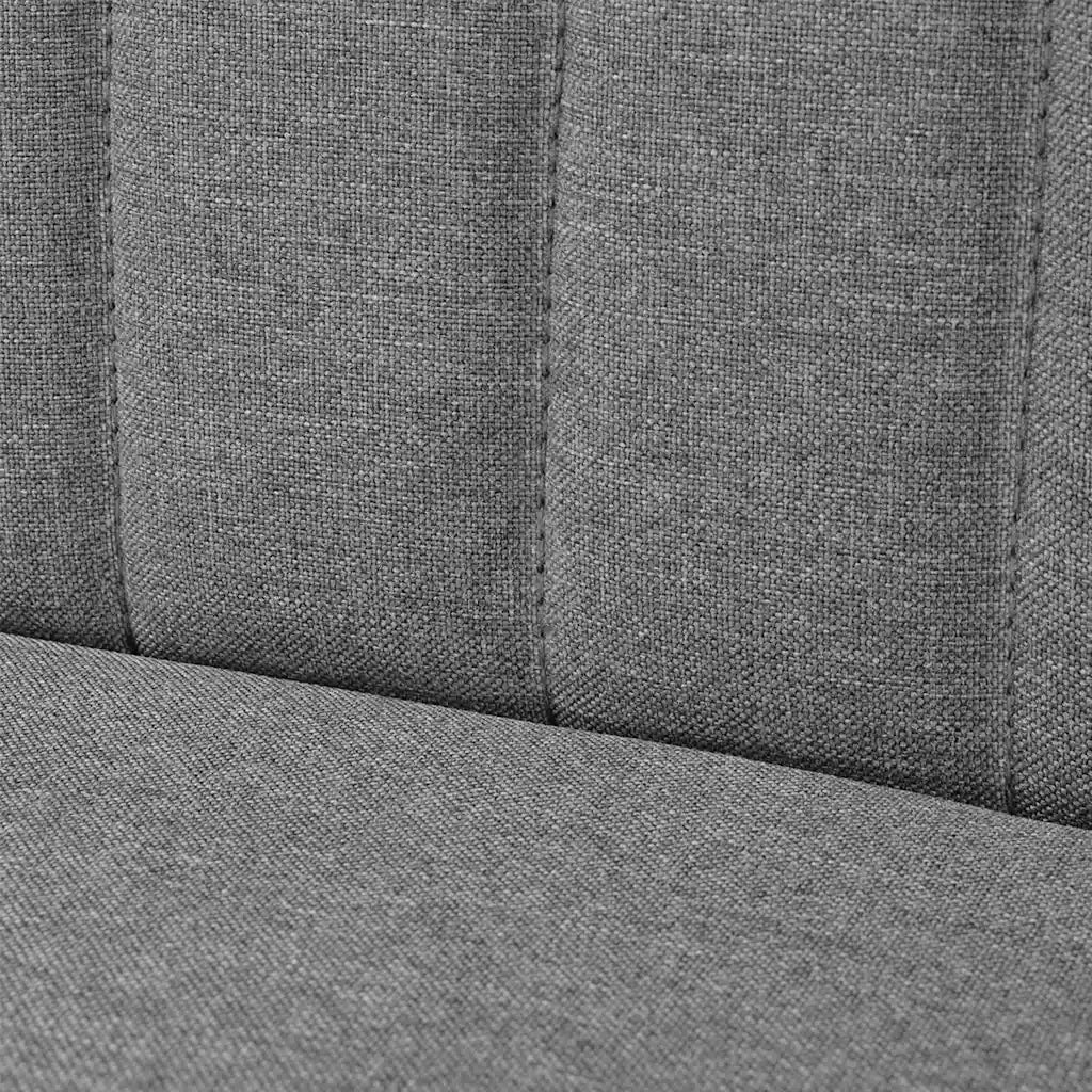Divano in Tessuto 117x55,5x77 cm Grigio Chiaro 244070