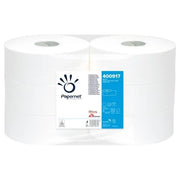 Papernet 400917 Carta Igienica Maxi Jumbo 2 Veli Pura Cellulosa Microgoffrata 304 m Diametro 27 cm EU Ecolabel colore Bianco