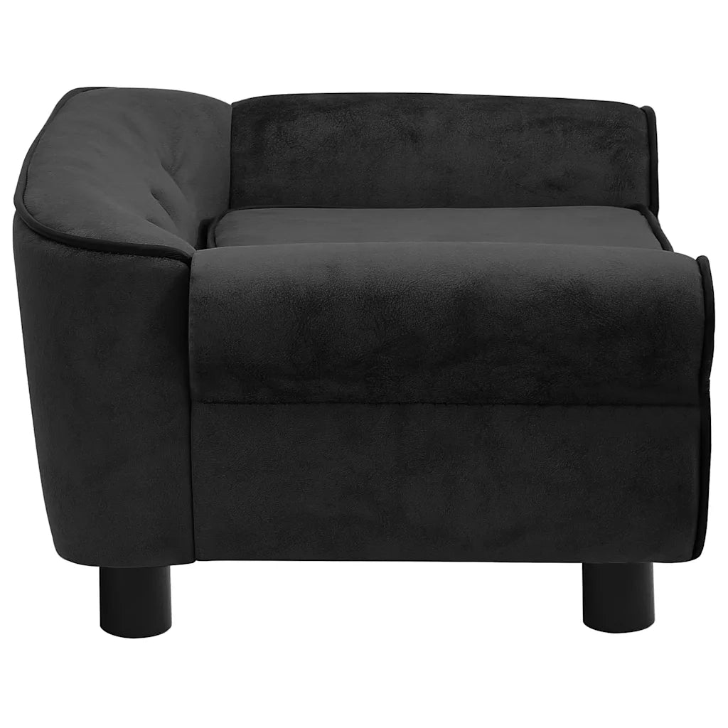 Divano per Cani Nero 72x45x30 cm in Peluche 171038