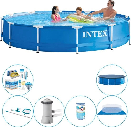 Piscina Combinata - Struttura in Metallo Rond 366x76 cm