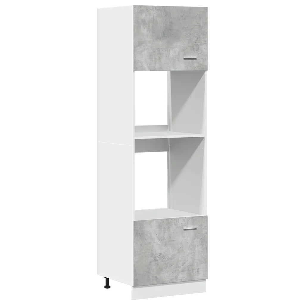 Mobile per Microonde “Lyon” Grigio Cemento 60x57x207 cm