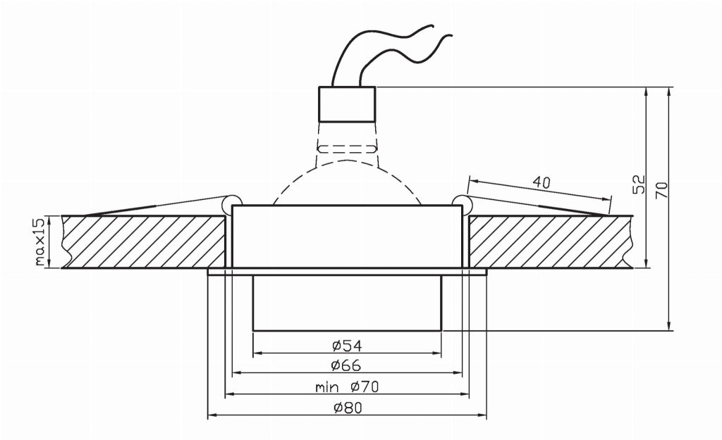 Faretto da soffitto Candellux SC-01 1xMR16 12V cromo
