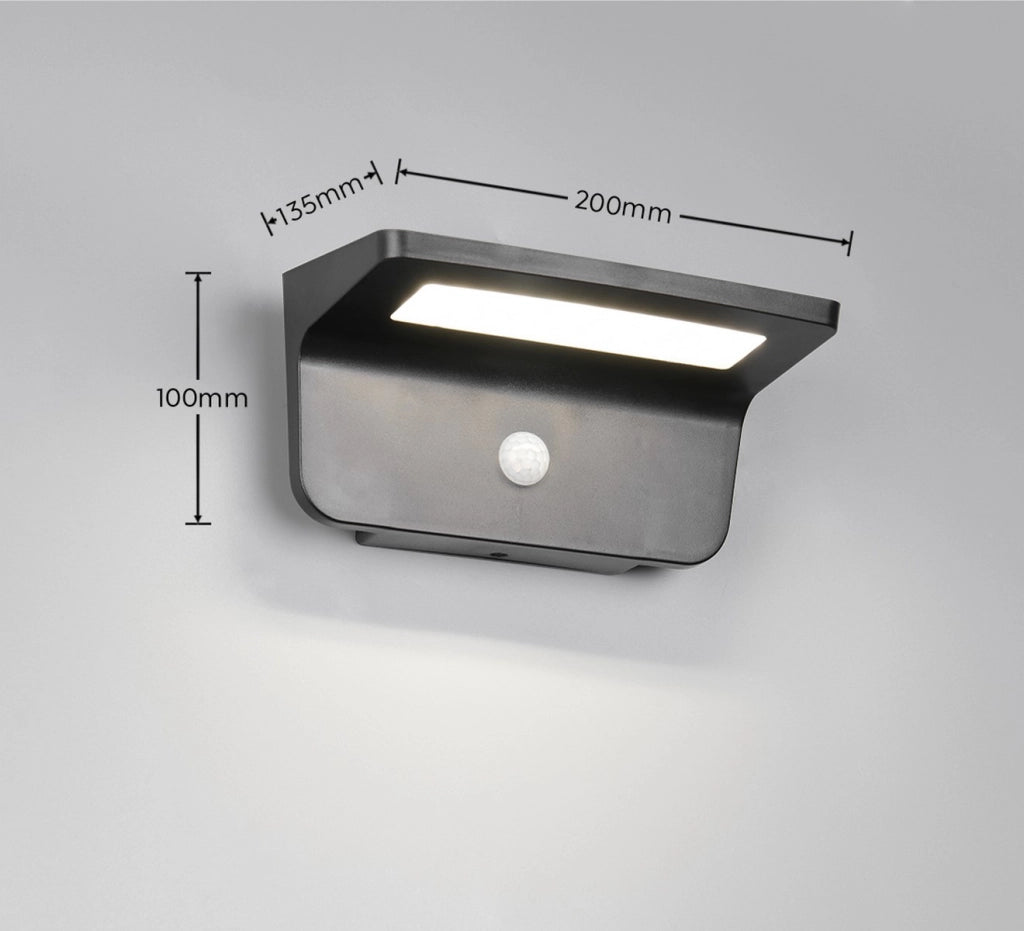 Applique da esterno solare ibrida LED 8W nera ATICO RL