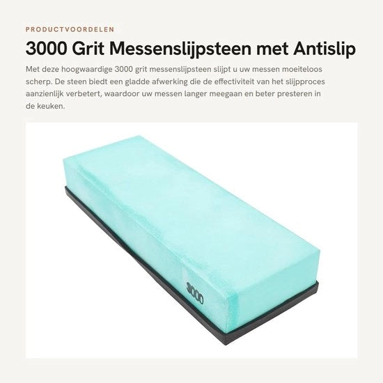 Pietra abrasiva 3000 Grit - ossido di alluminio - base antiscivolo - guida angolare - cinghia in pelle - migliorata esperienza di affilatura - strumento abrasivo