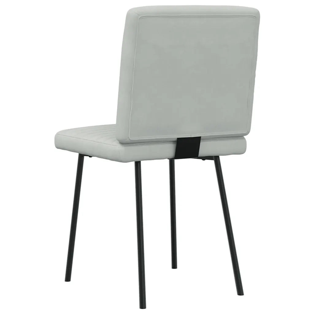 Sedie da Pranzo 2 pz Grigio Chiaro in Velluto 4101156