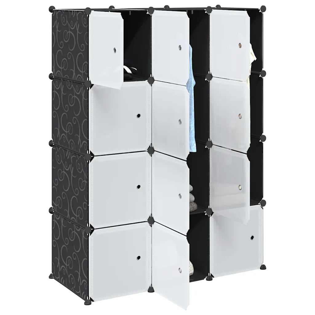 Organizzatore Portaoggetti con 12 Cubi e Aste per Appendere PP 4019582