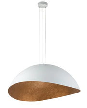 Lampada sospesa tonda bianco rame 48cm Solaris E27 Sigma