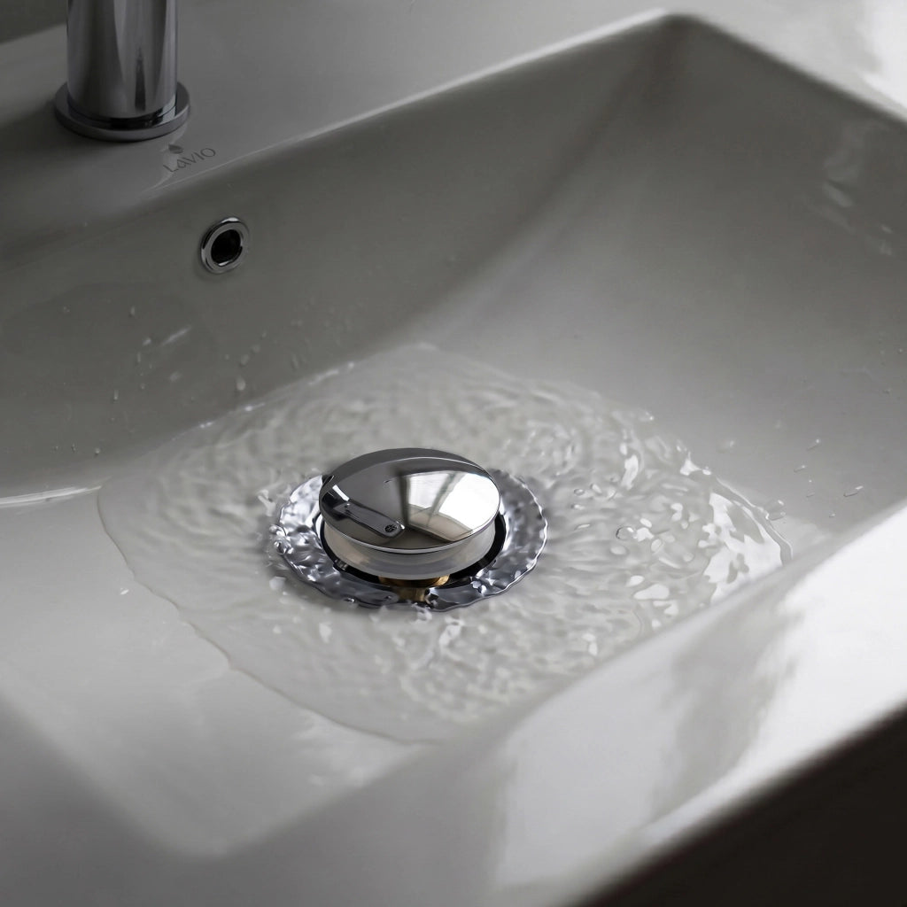 Kit Sifone flessibile salvaspazio lavabo e Piletta Click Clack cromata