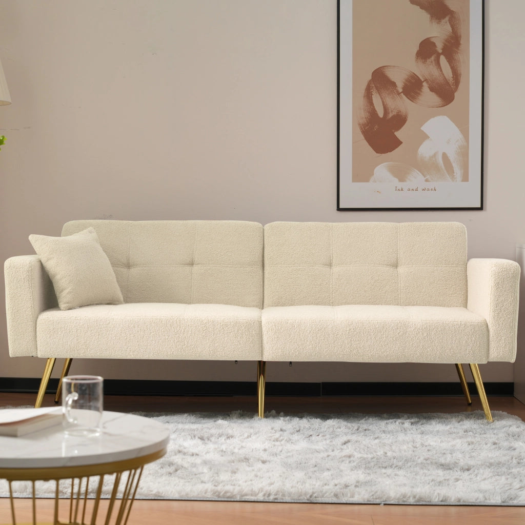 Divano letto regolabile - Zephmum- Con cuscini e tasche laterali