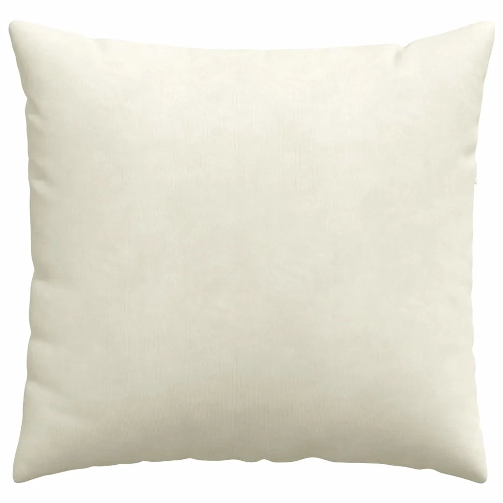 Cuscini da Divano 2 pz-Set di 2 Cuscini per Sofa Crema 50 x 50 cm Tessuto in Cords 179347