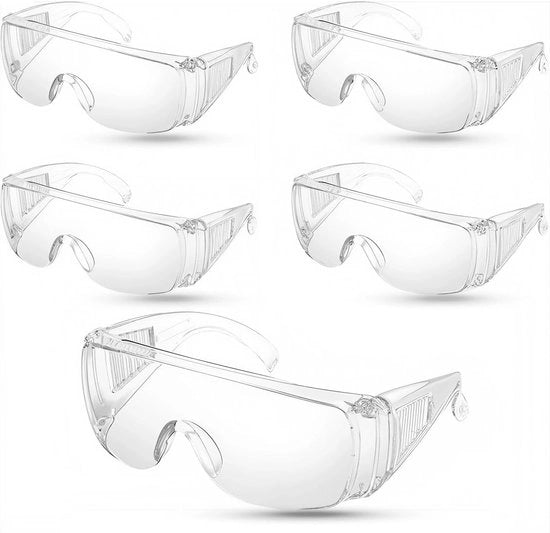 Solidchoice - Set van 5 Veiligheidsbrillen met Anti-Kras Coating