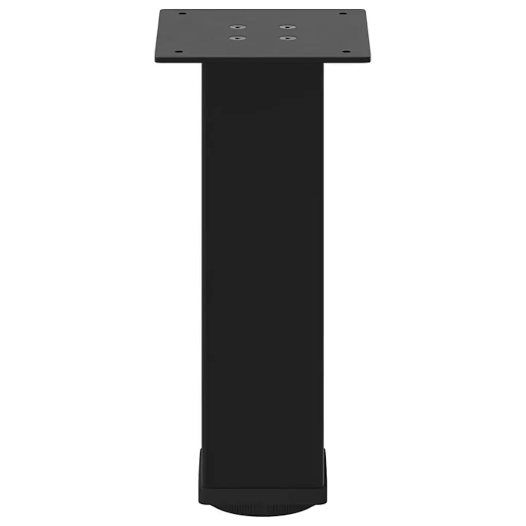 Gambe per Tavolino da Caff¨¨ 4 pz-Set di 4 Gamba per Tavolo Nere 42-44 cm Acciaio 447157