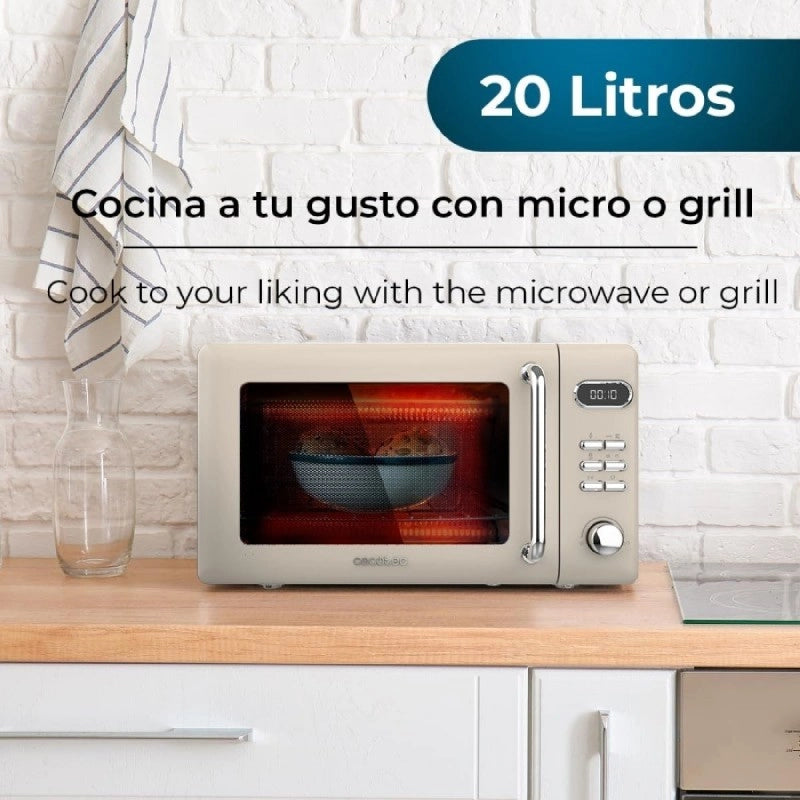 CECOTEC 01714 - Microonde 20l con grill proclean 5110 retro red