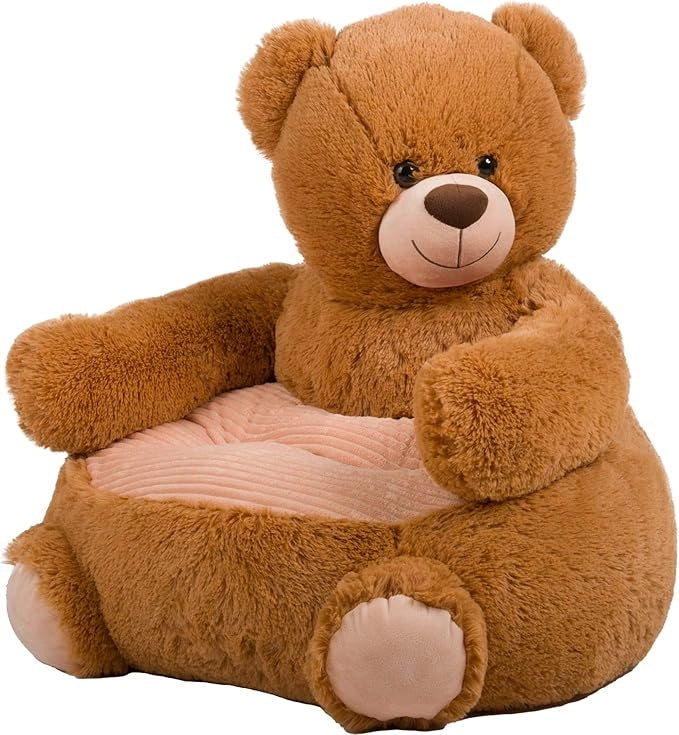 Poltrona Bambini 2 Anni Poltroncina per Bambini Orso Peluche, Sedia per Bambini, Comoda e Legger Per Bambini 12+ Mesi, M