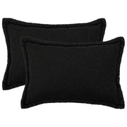 Federa 2 pcs HOUTEN Nero 50 x 80 cm Bouclé 920141