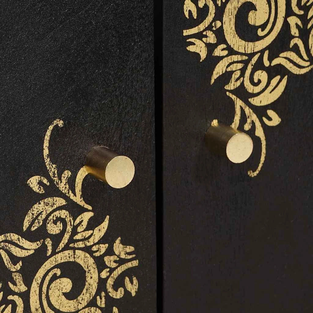 Mobiletto lavabo moderno e compatto 62 x 33 x 58 cm legno di mango nero 02_0057896