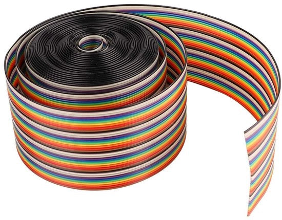 Cavo a nastri multicolore - Ideale per progetti di elettronica - 40P - 1,27mm - Connessione flessibile - Adatto per hobby e professionisti