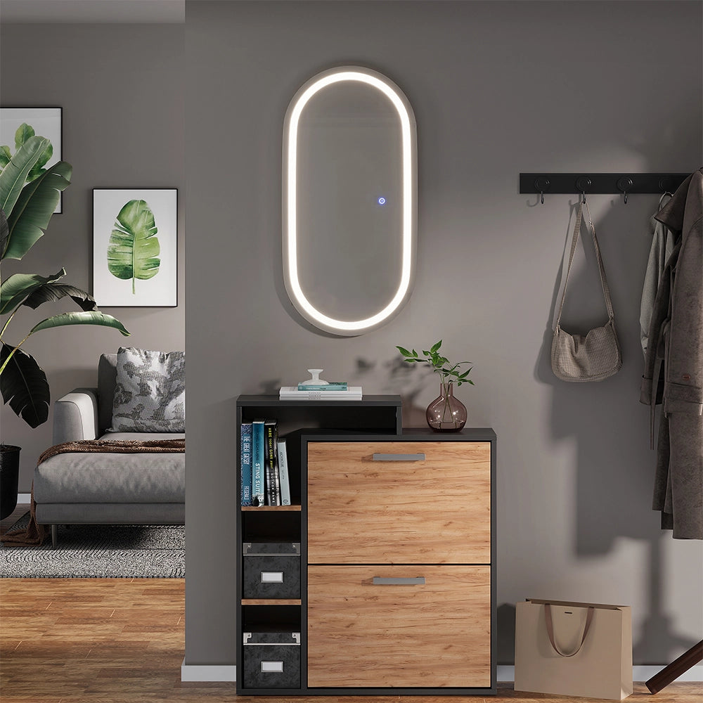 Vicco Specchio bagno Vetro 80 x 40 cm con illuminazione frontale