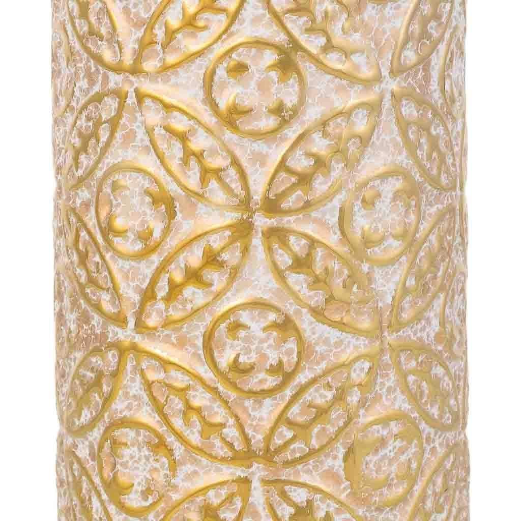 Vaso in ceramica dorata, D12x37h cm