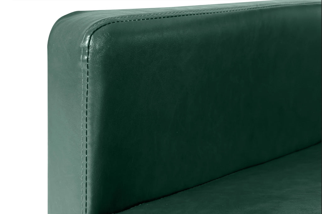 Divano 2 posti in ecopelle verde abete - Charlie DI-CHA38PU