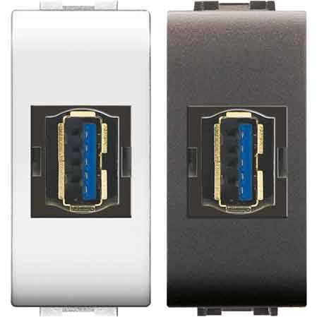 PRESA STANDARD USB Bianco - EC ELETTROCANALI