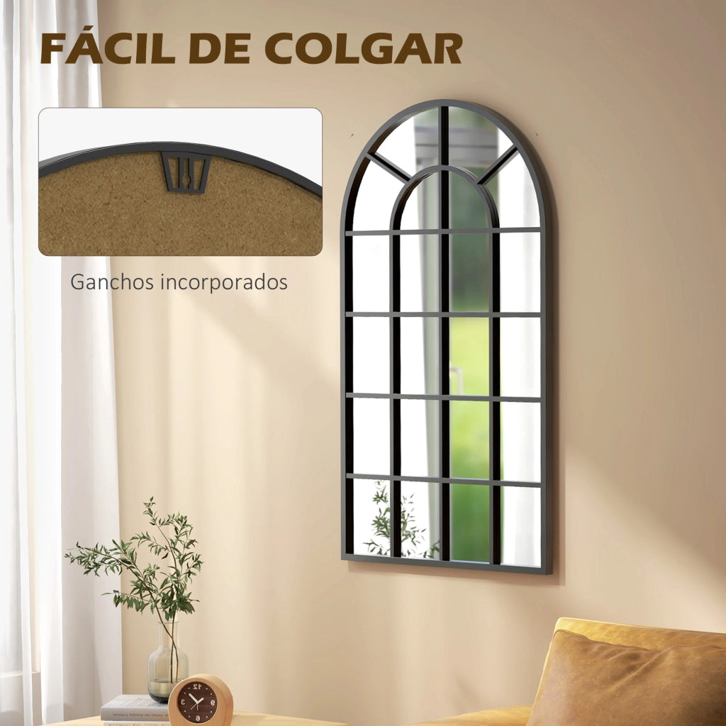 Specchio Decorativo da Parete Moderno ¨C Minimal ¨C Nero 65x110 cm