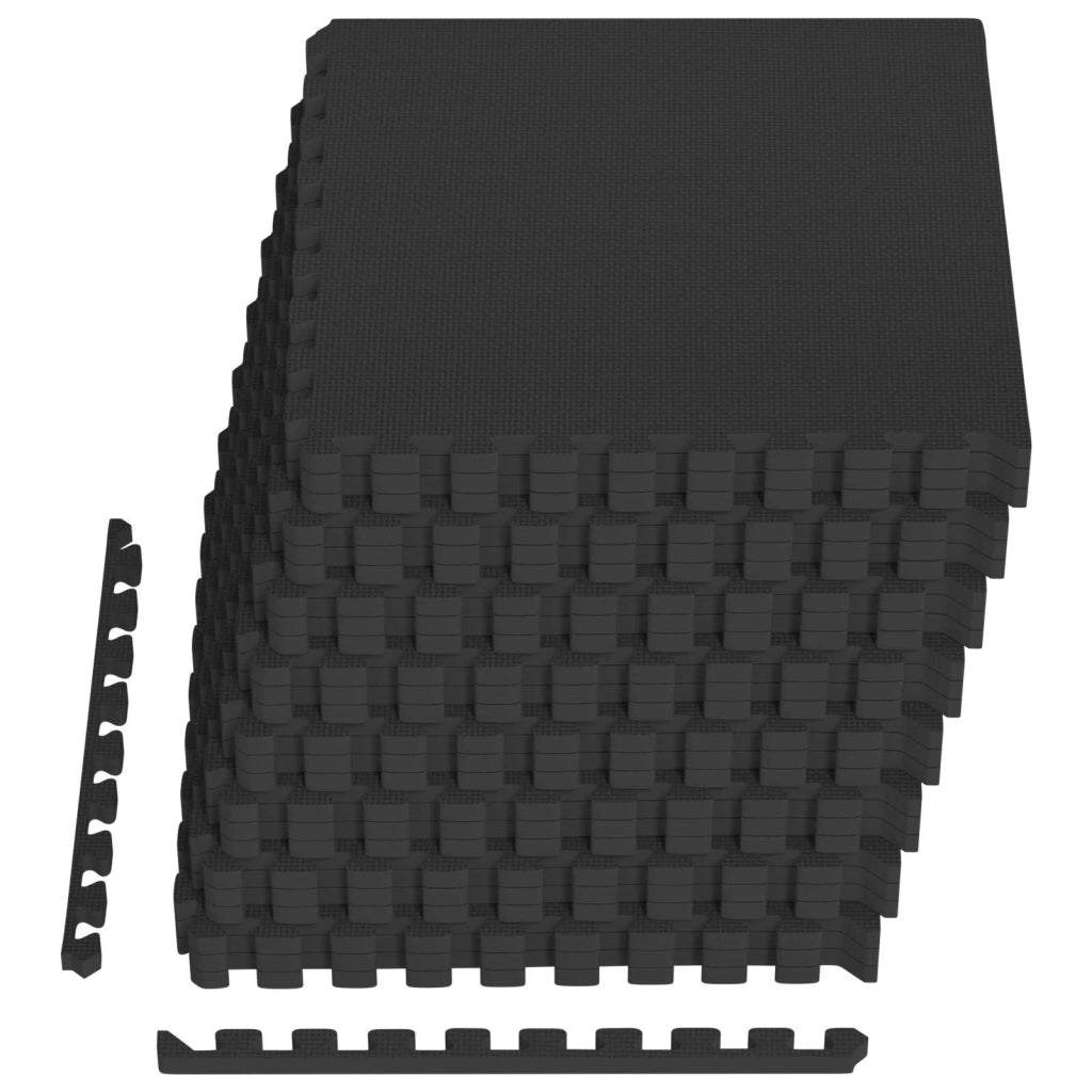 Tappeti 24 pcs Nero 8,64 m² Schiuma EVA 42040752