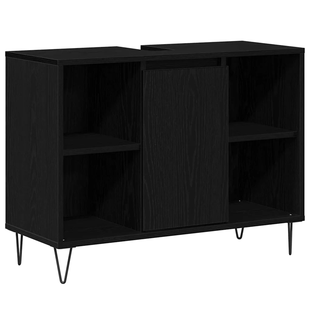 Mobile da Bagno Nero 80 x 33 x 60 cm Legno multistrato 873897