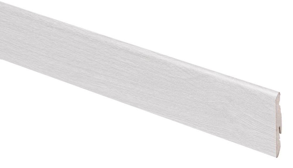 10pz battiscopa rovere bianco in mdf 58x14 mm lunghezza 2,40 mt cod:ferx.97698