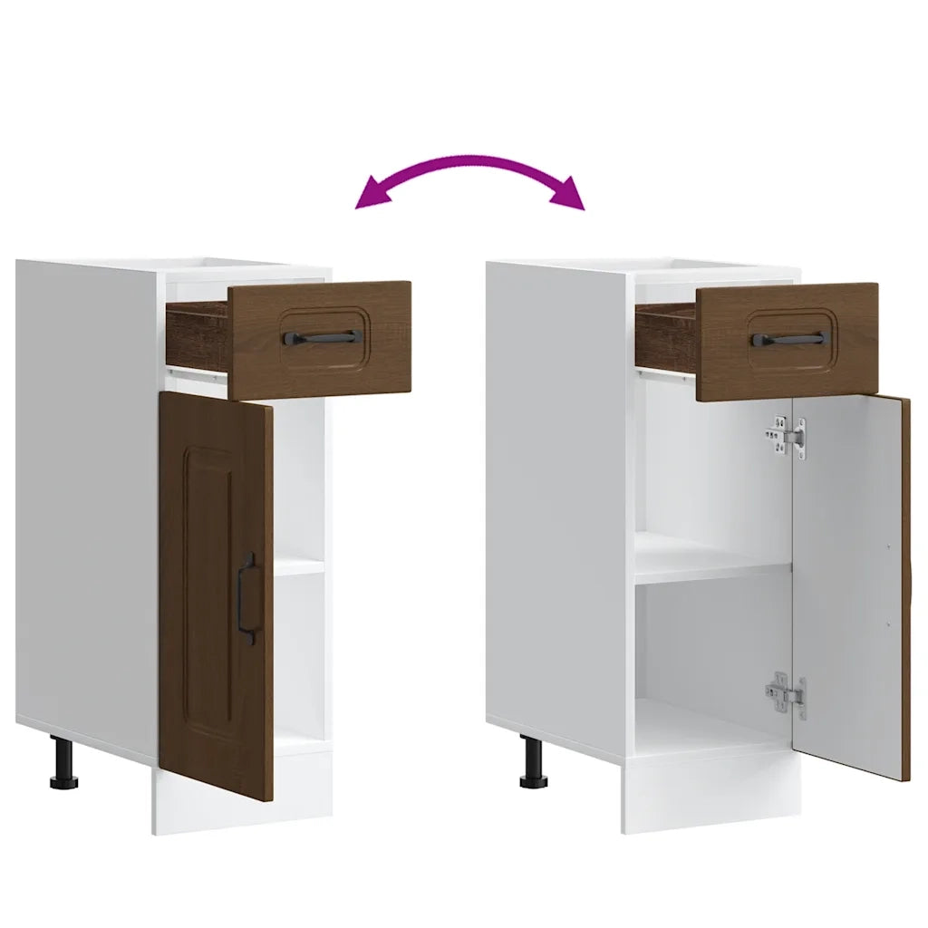 Base da Cucina Kalmar Rovere Marrone in Legno Multistrato 853464