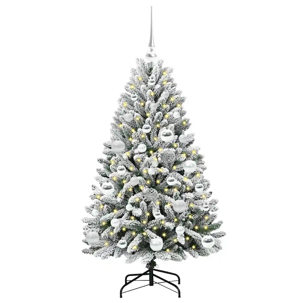 Albero di Natale artificiale con 150 LED Verde e Bianco 120 cm 3395735