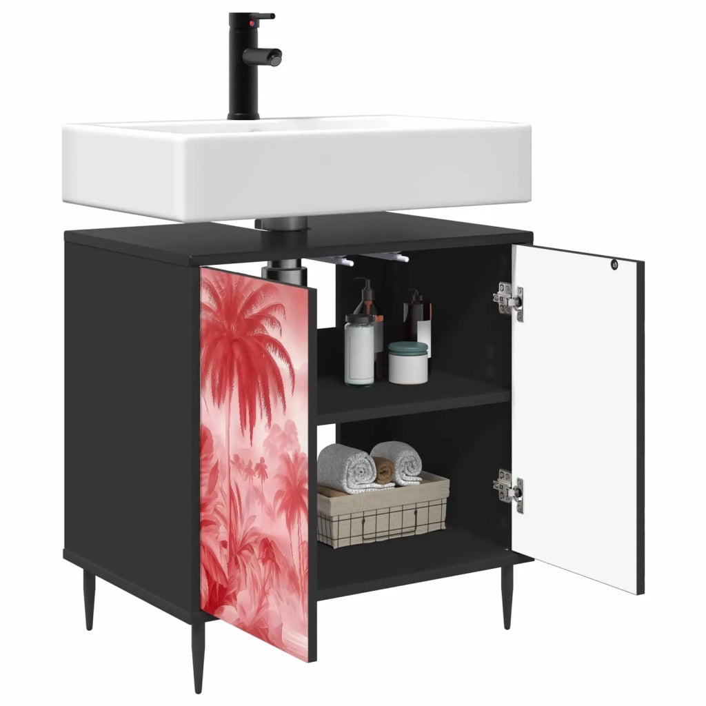 Mobile da Bagno AACHEN Rovere Nero 60 x 40 x 61 cm 8007426