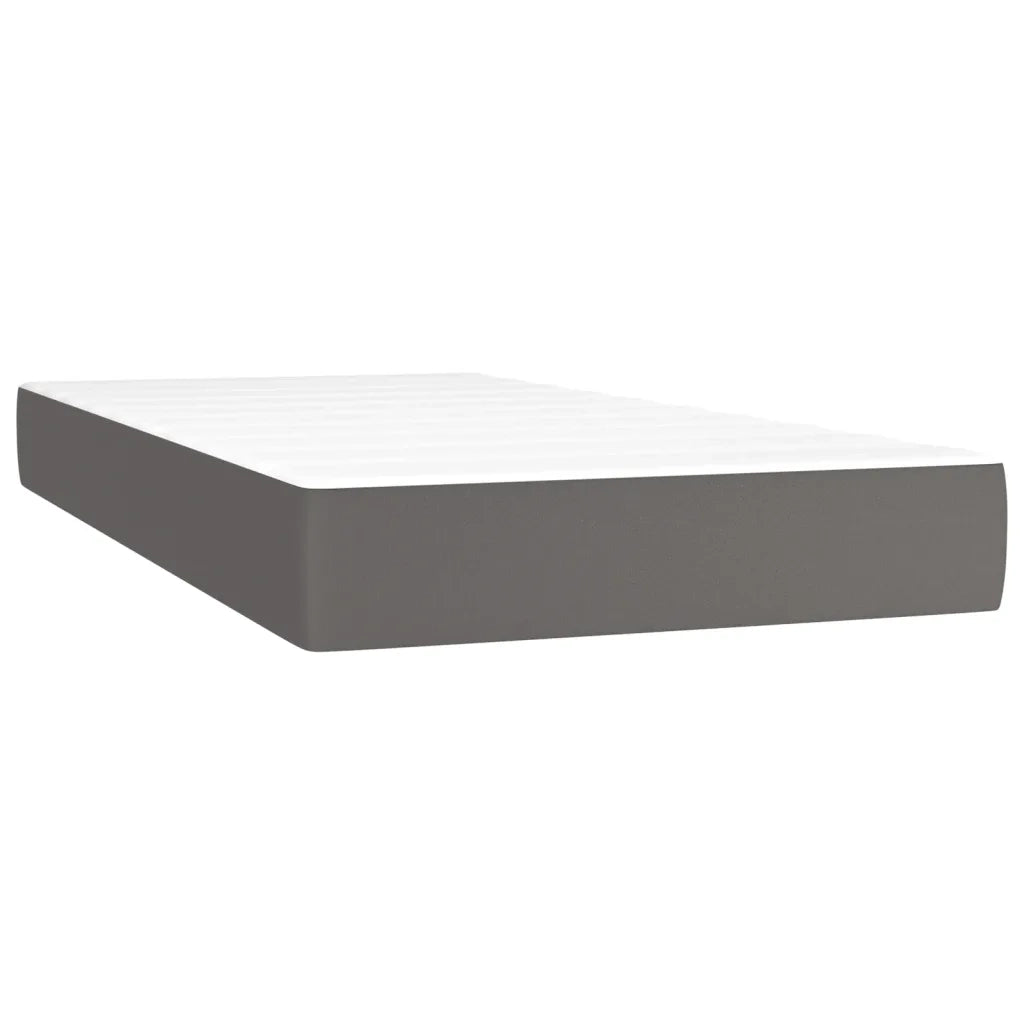 Giroletto Molle con Materasso e LED Grigio 200x200cm Similpelle 3135847