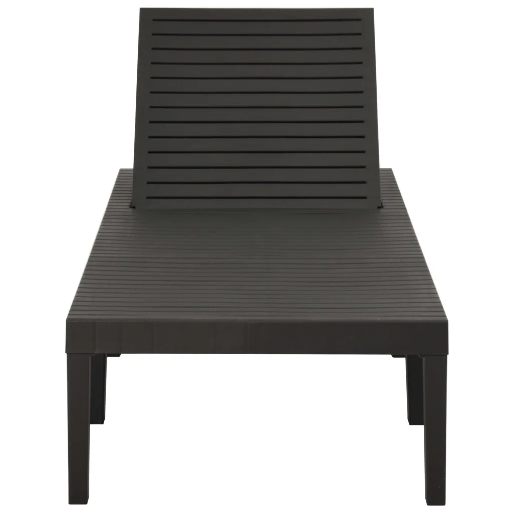 Lettino Prendisole in Plastica Antracite 315827