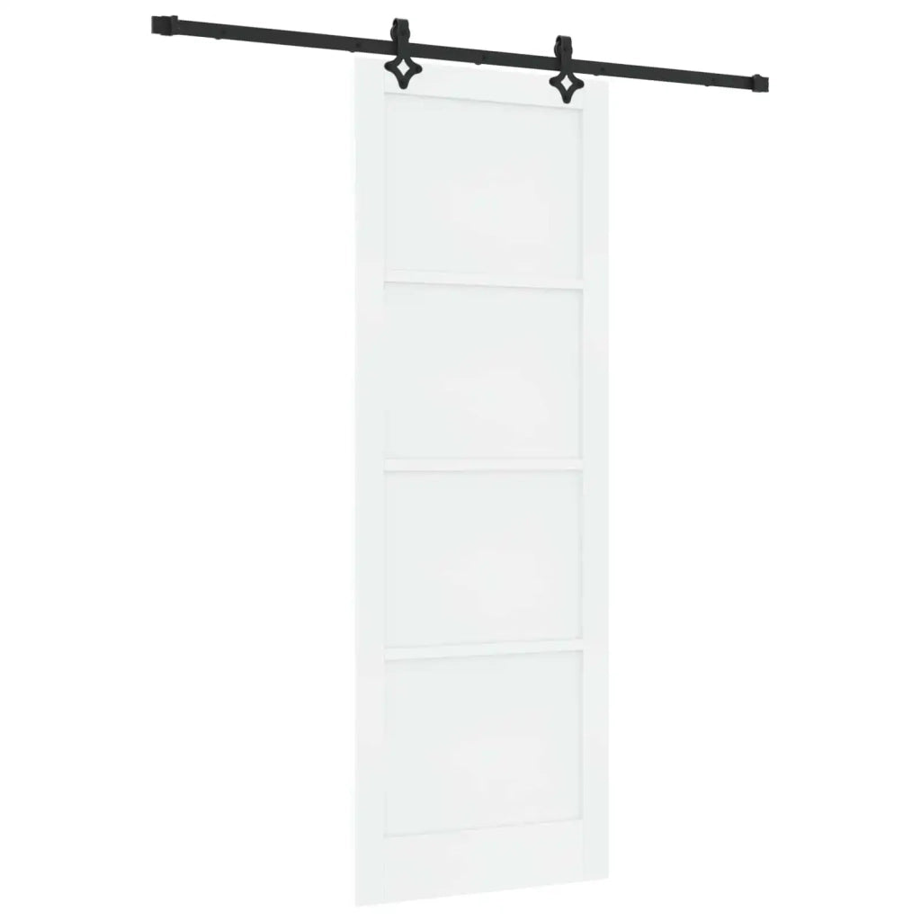 Porta scorrevole Bianco e Nero 83 x 232 cm 3445518