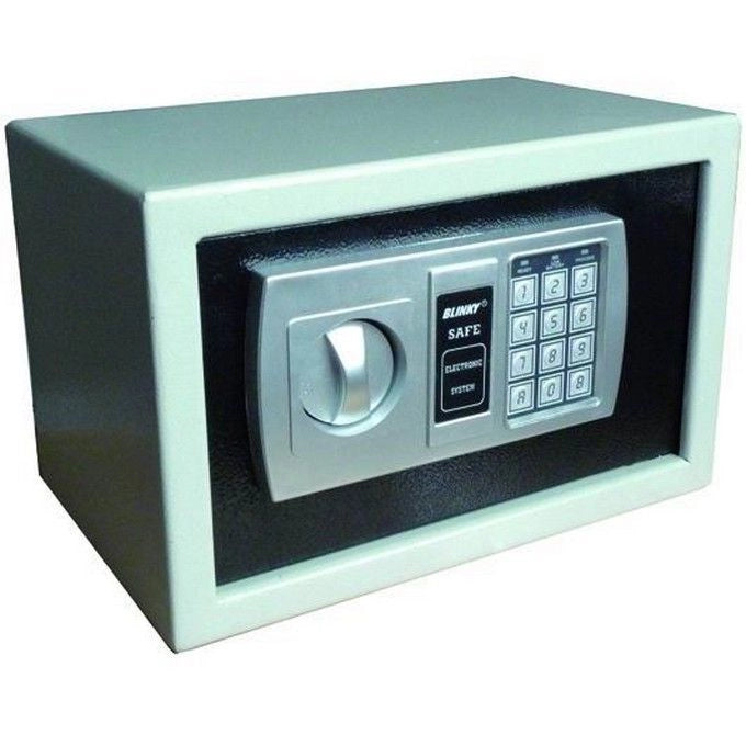Blinky 27162-10 BK-SAFE Cassaforte Elettronica da Appoggio Hotel Tastiera Digitale 12 Tasti Apertura Motorizzata 4 Pile AA