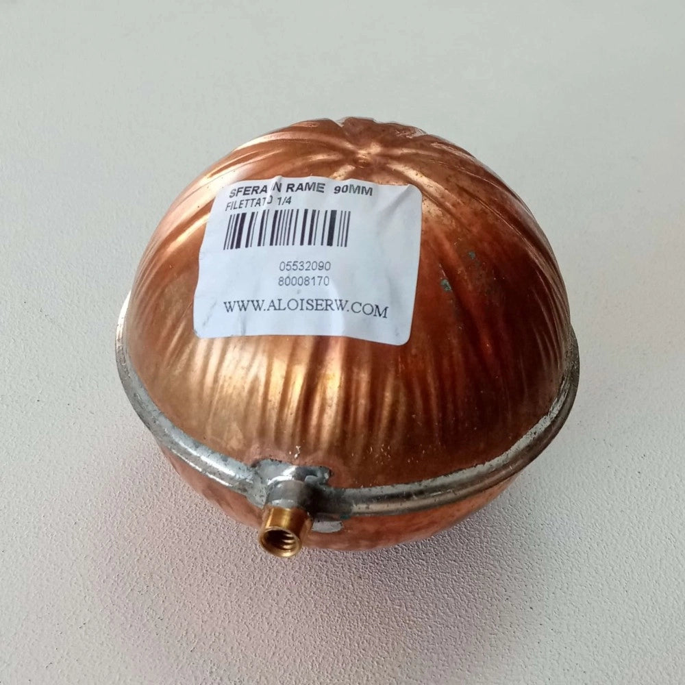 Sfera di rame da 90mm per galleggiante attacco filettato f da 1/4