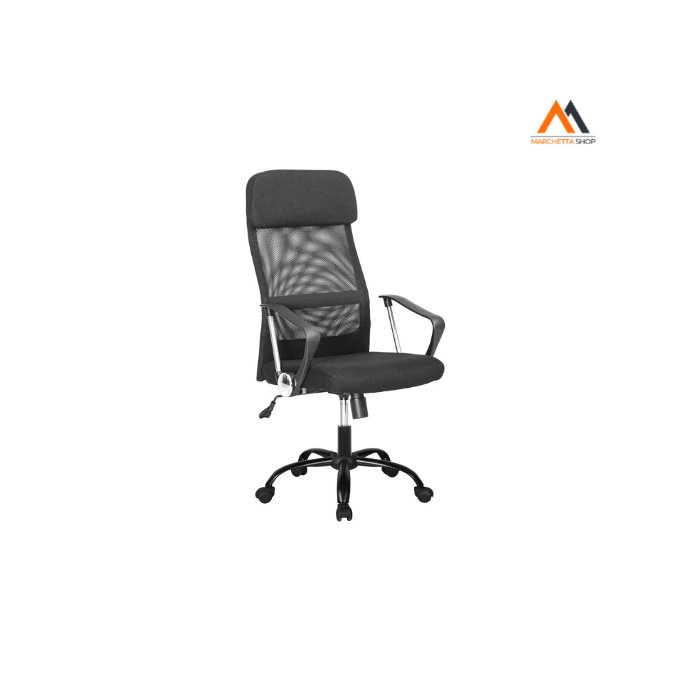 SEDIA DA UFFICIO nero - cm 64 x 62,5 x h. 107 / 115,5