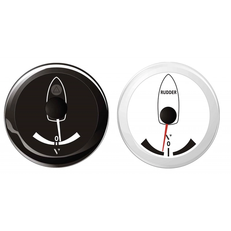 ANGOLO DI BARRA NERO 12/24v FEEDBACK INDICATOR WHITE SCALE -40°/+40°