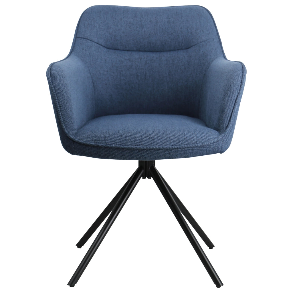 Set di 2 sedie in tessuto blu DANNA