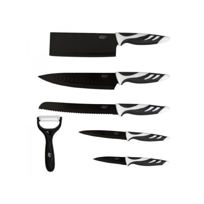 CECOTEC 01024 - Set da 6 coltelli Swiss Negro