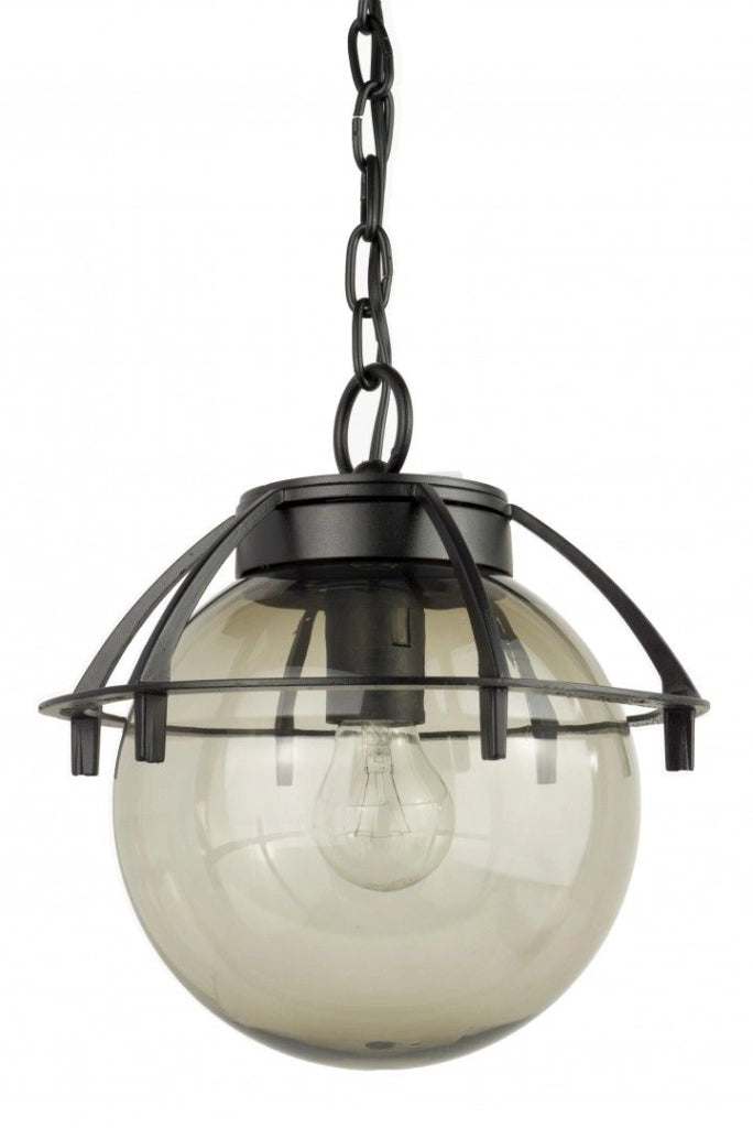Lampada sospesa esterno sfera Ø25 nera E27 IP43 SU-MA