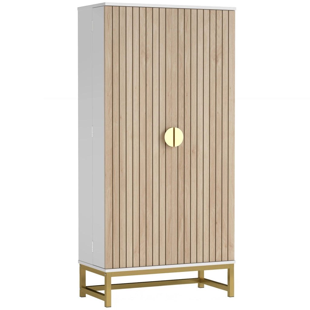 Armadio Cucina con 2 Ante e 17 Ripiani ¨C Minimal ¨C Bianco 90x200x40