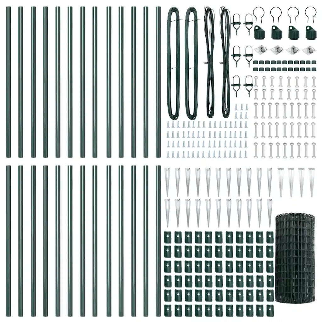 Recinzione con Posto Verde 0,6 x 50 m Acciaio e PVC 3350602