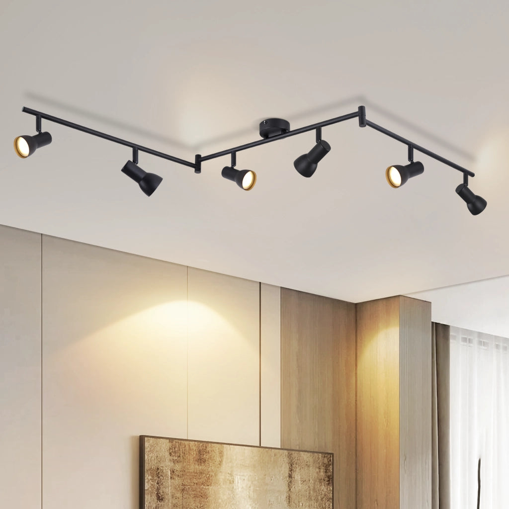 ZMH Faretto da soffitto 2 luci nero - Faretti GU10 orientabili