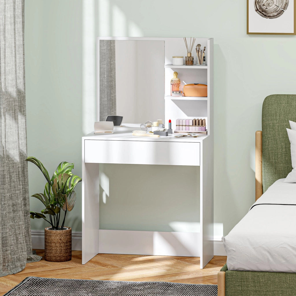 Scrivania Trucco con Specchio ¨C Minimal ¨C Bianco