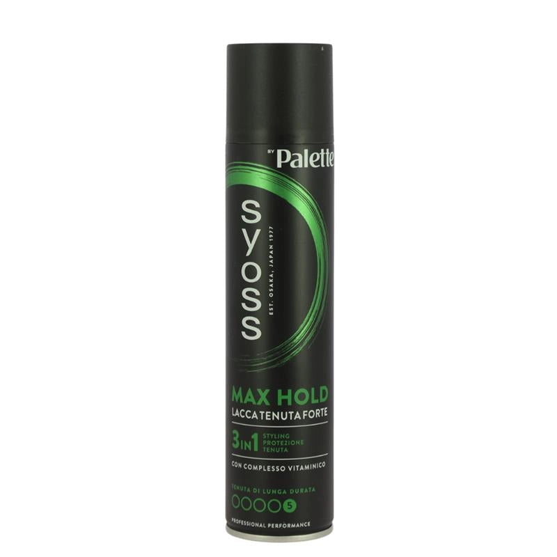 SYOSS BY PALETTE MAX HOLD LACCA TENUTA FORTE CON COMPLESSO VITAMINICO - TENUTA DI LUNGA DURATA 3IN1 STYLING 300 ML
